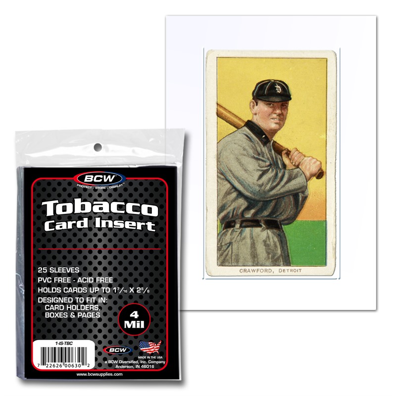 BCW Tobacco Card Insert Sleeves